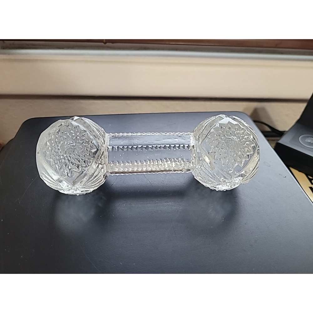 Vintage Fine Cut Clear Glass/Crystal Knife Holder Rest 4-3/4" Long